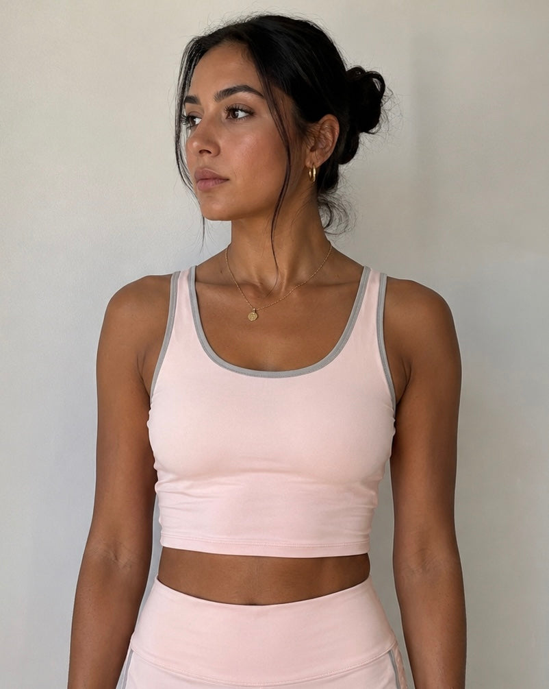 Pink & Grey Yoga Tank Top