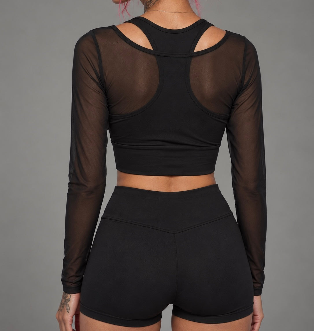 Shadow Veil Mesh Active T-Shirt