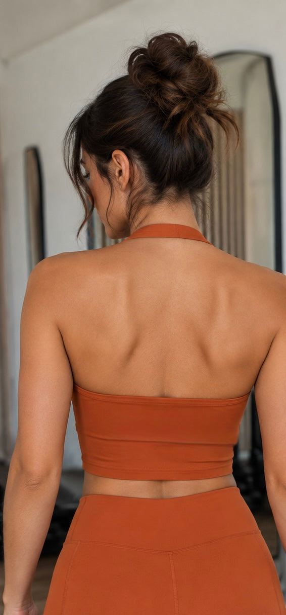 Sacral Chakra Halter Sports Bra