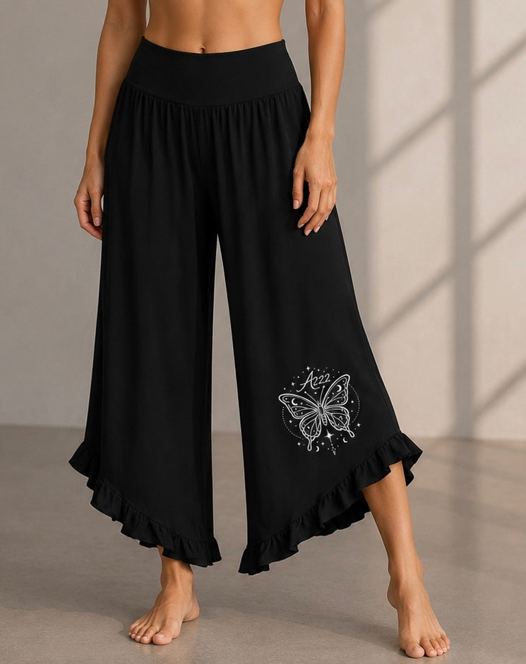 Ruched Wide Leg Yoga Pants