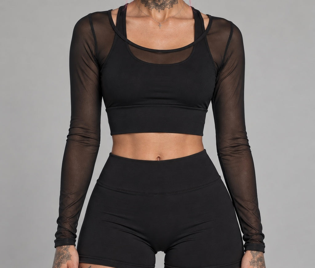 Shadow Veil Mesh Active T-Shirt