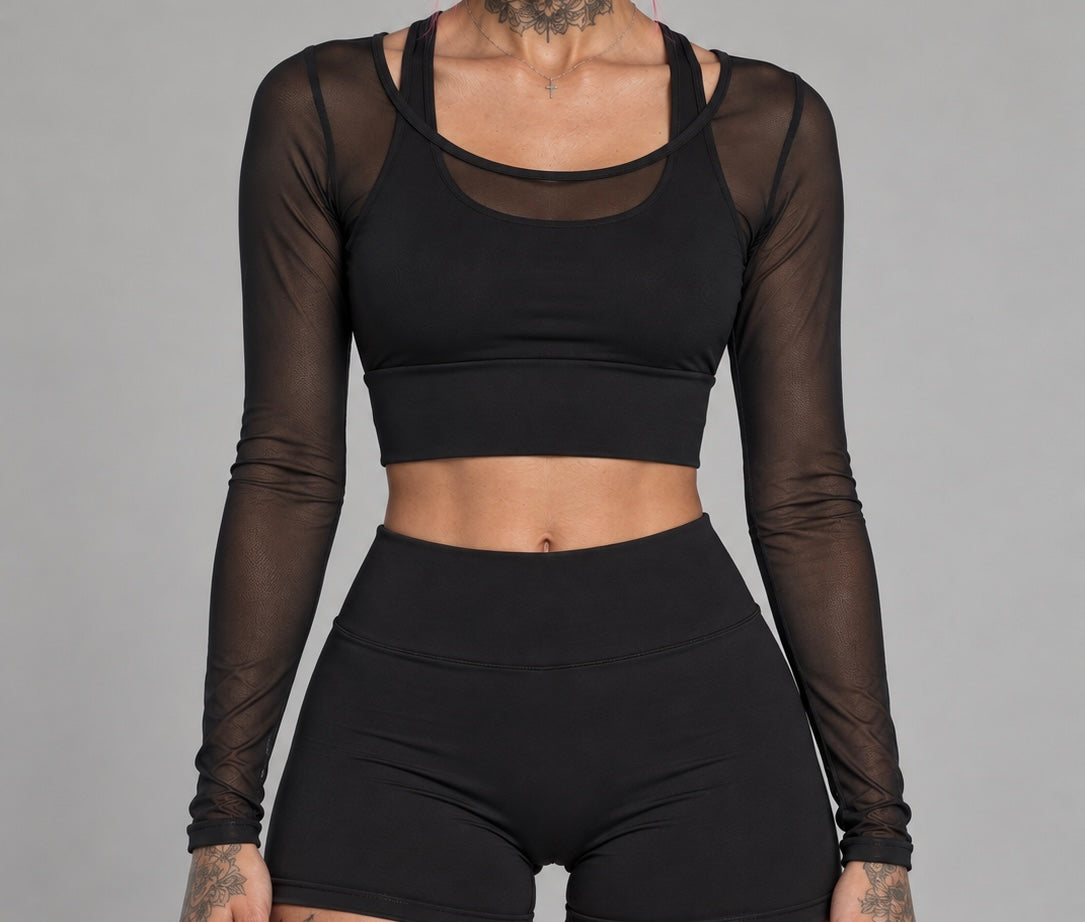 Shadow Veil Mesh Active T-Shirt