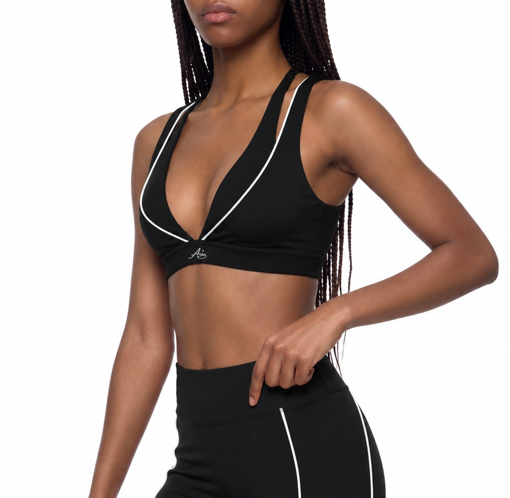 Halter Neck Double Strap Sports Bra