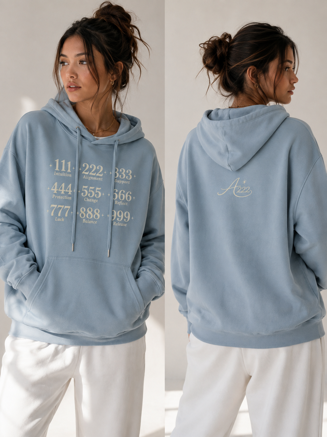 Angel Number Cotton Hoodie
