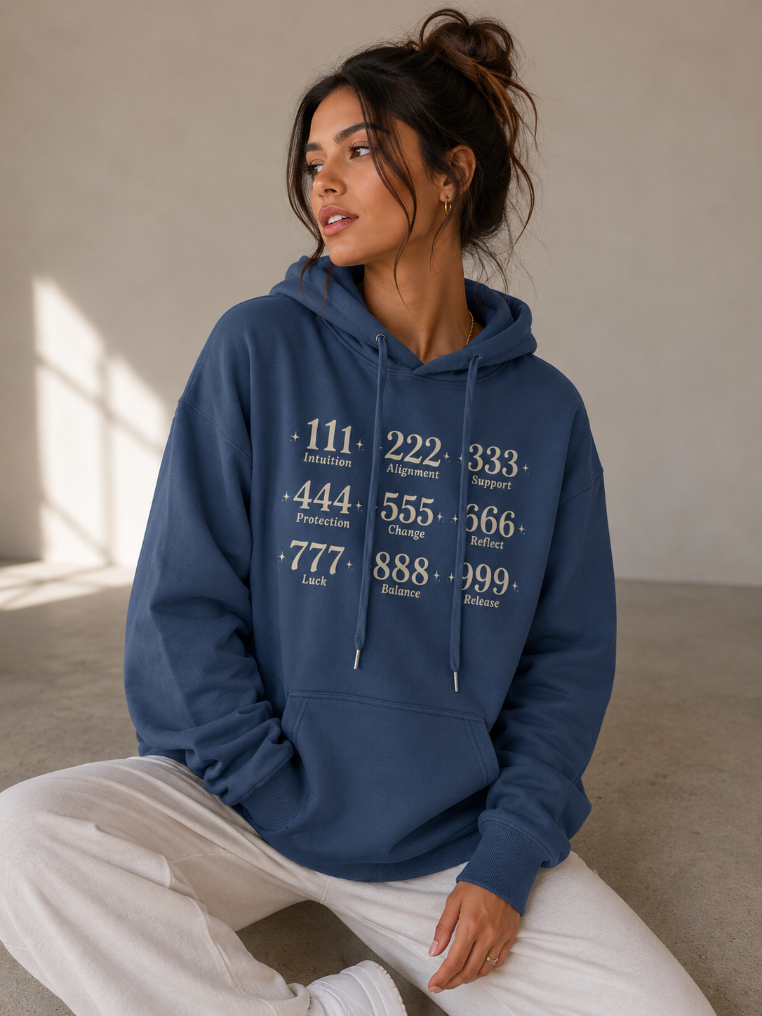 Angel Number Cotton Hoodie