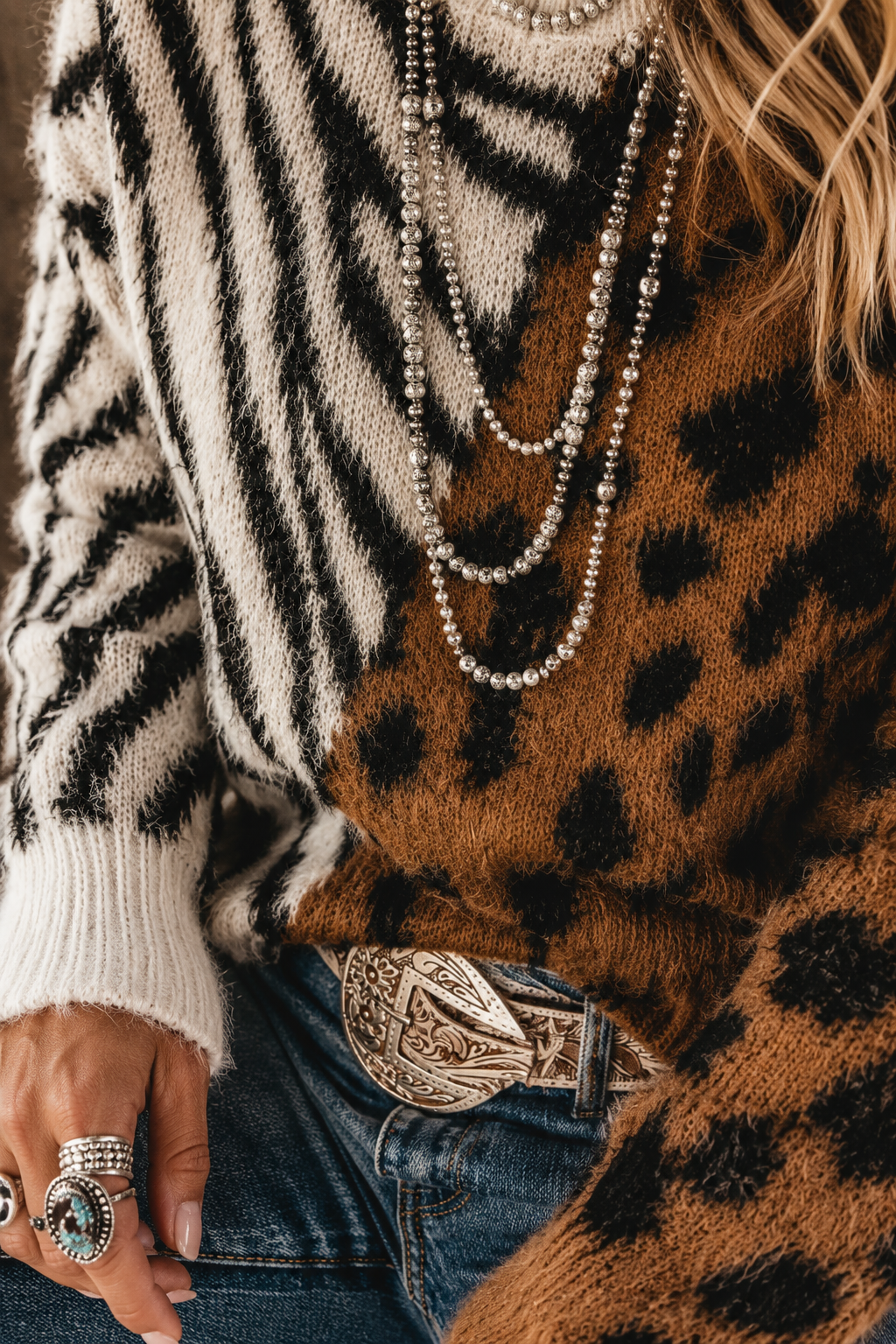 Leopard Zebra Knit