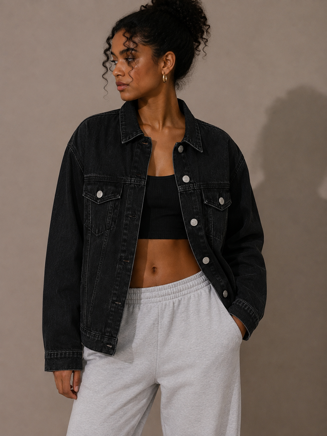Hamsa Hand Denim Jacket