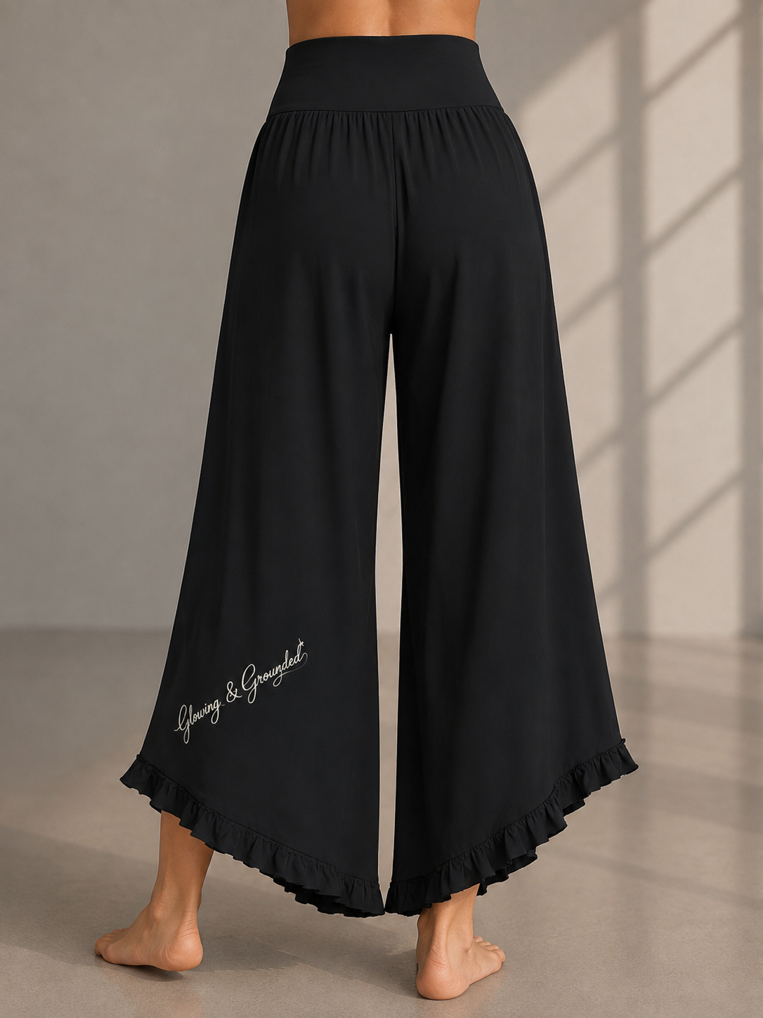 Ruched Wide Leg Yoga Pants