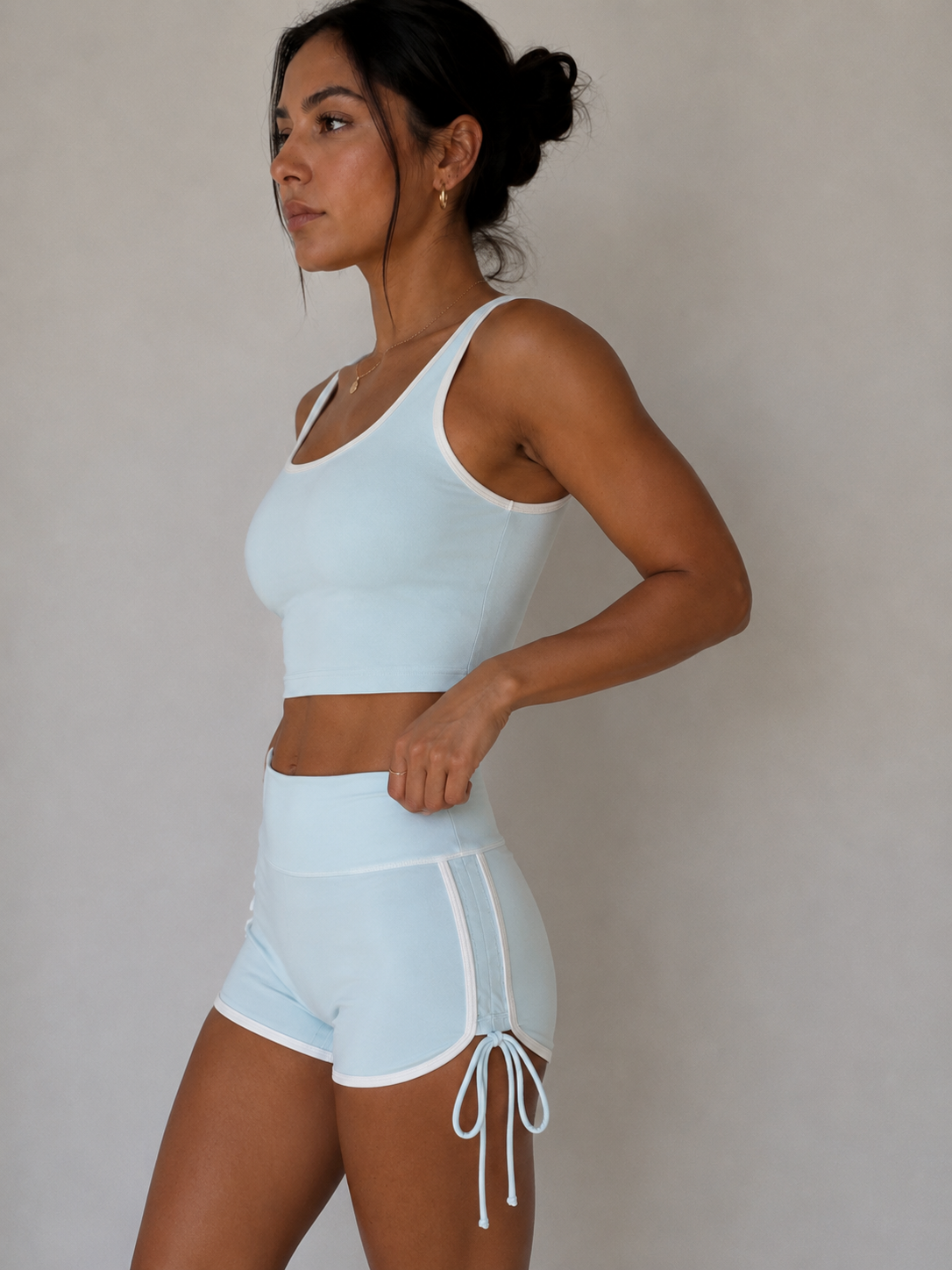 Baby Blue Tie Shorts