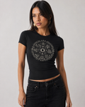 Wicca Wheel of The Year Bodycon T-Shirt