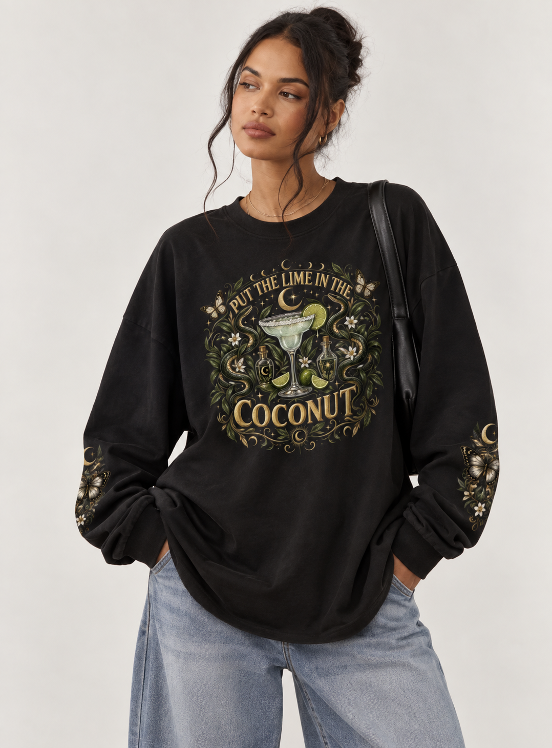 Lime after Dark Oversize Long Sleeve T-Shirt