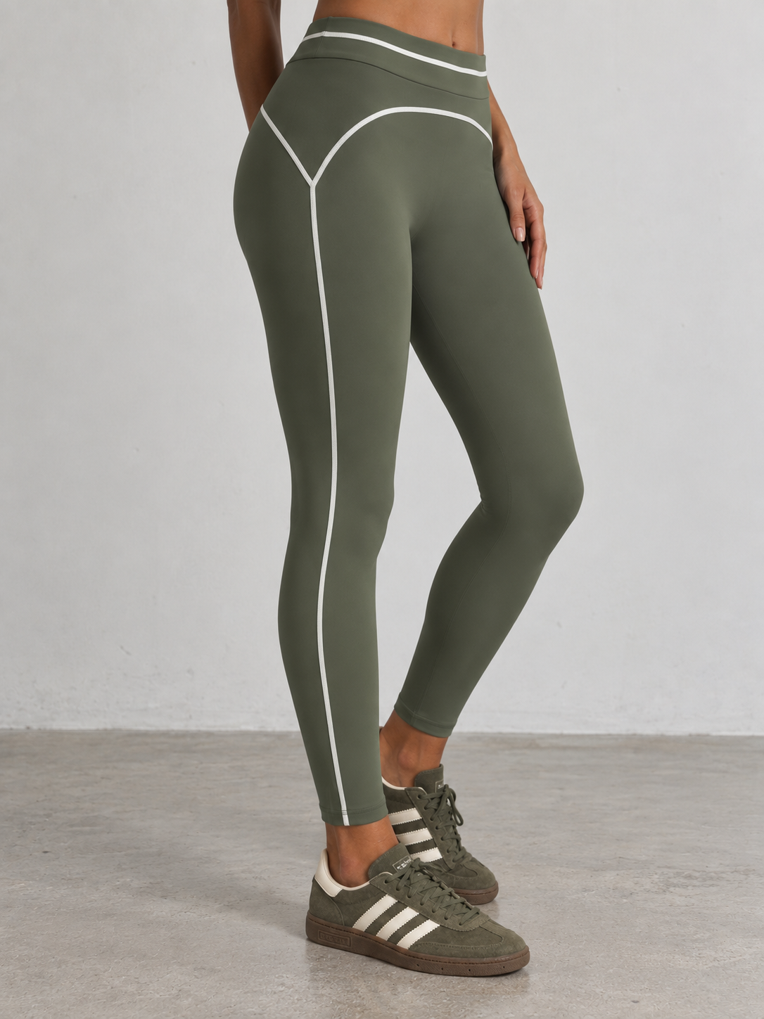 High Rise Topstitching Leggings