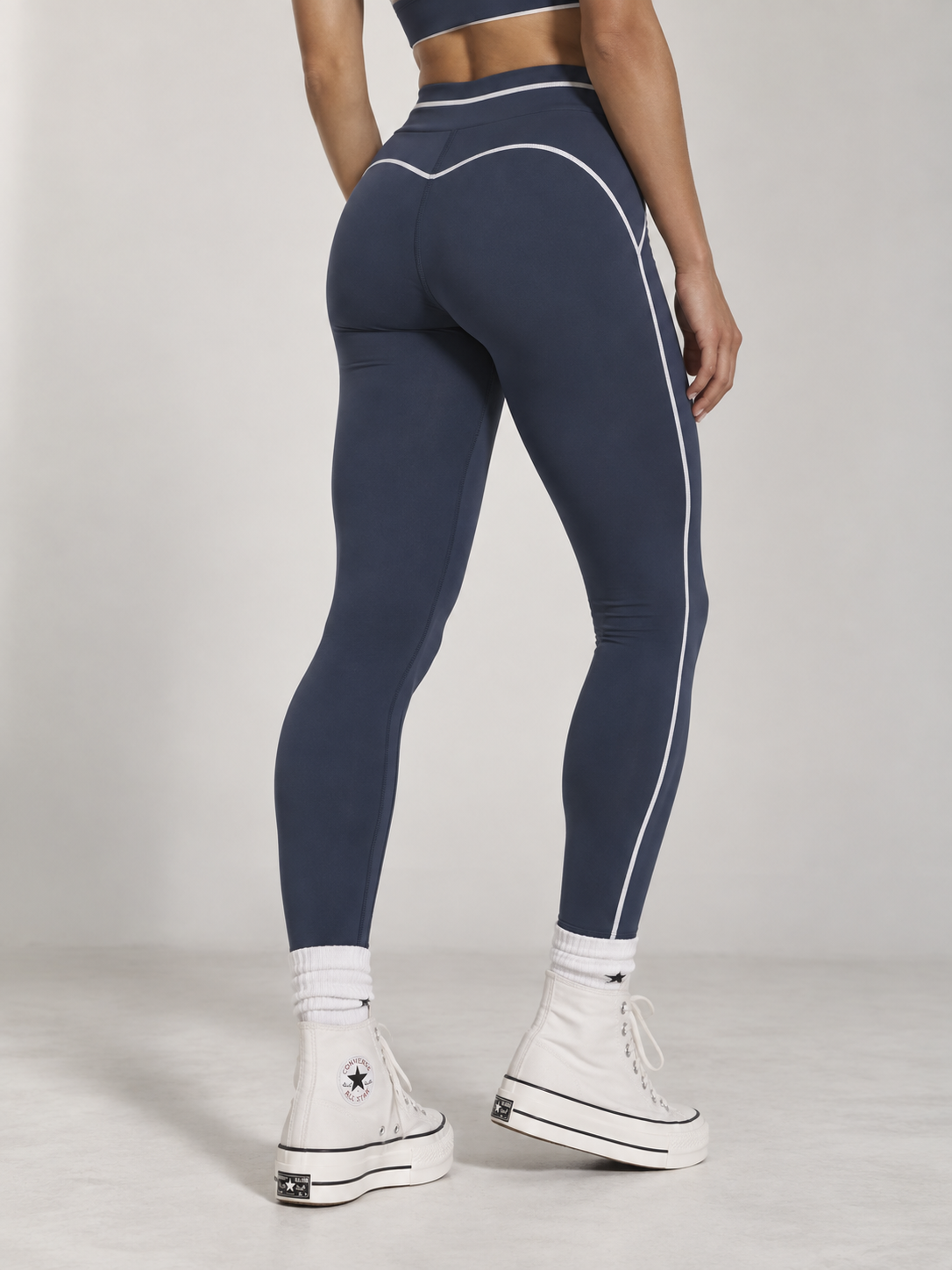 High Rise Topstitching Leggings