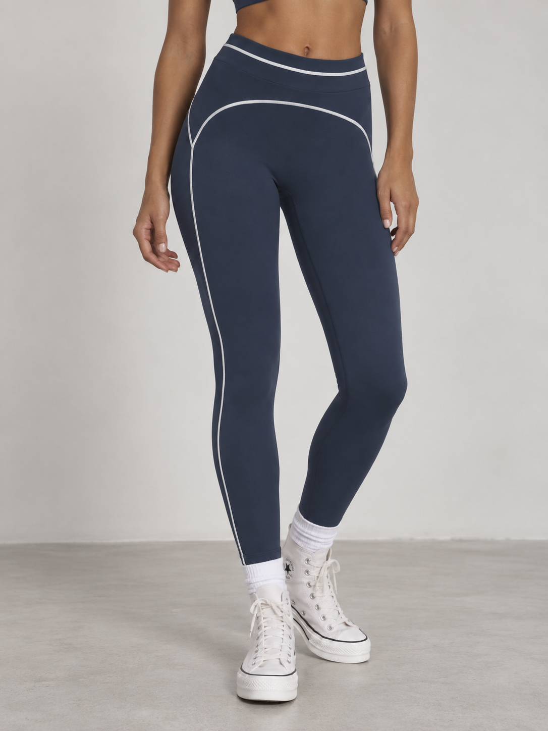 High Rise Topstitching Leggings