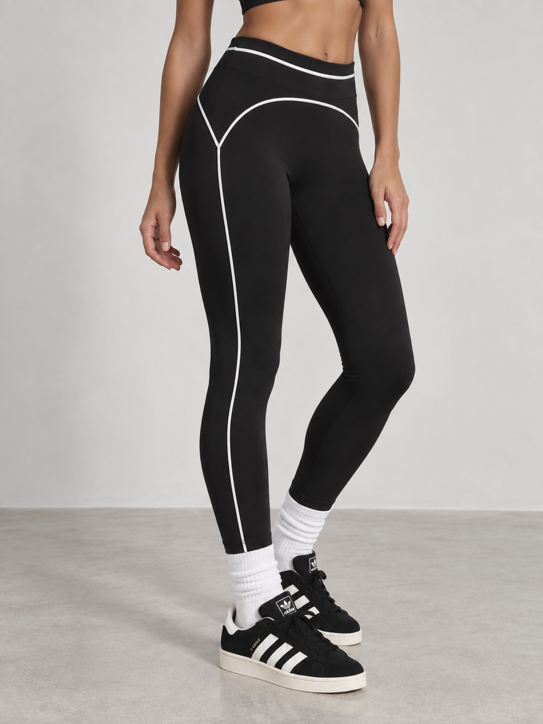 High Rise Topstitching Leggings