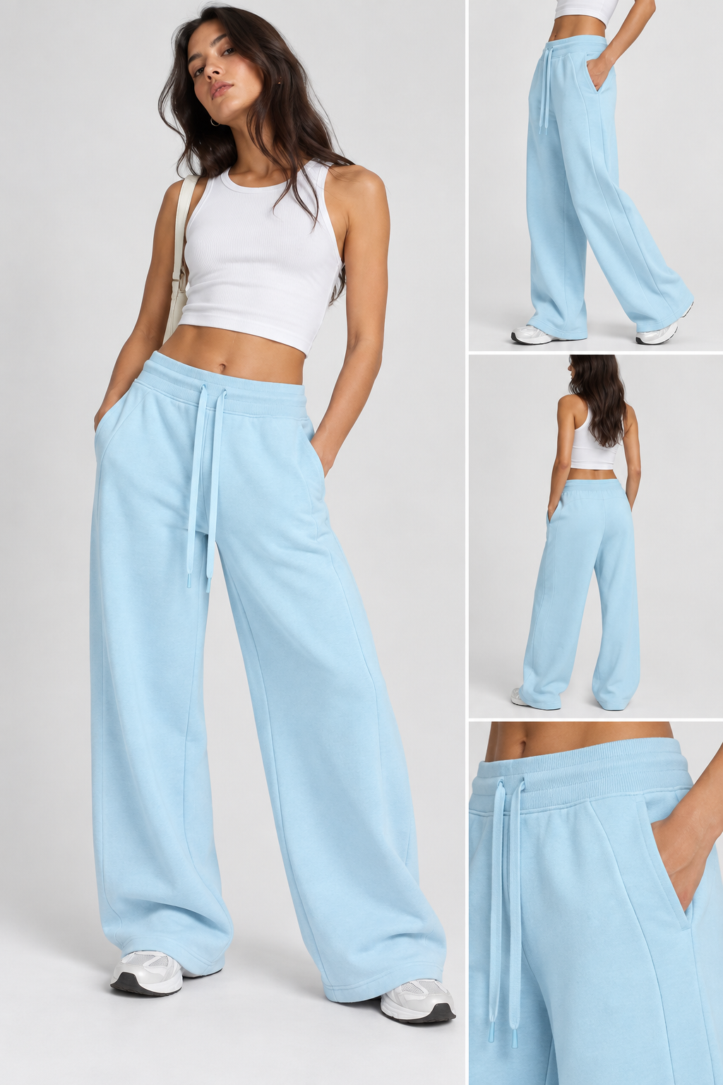 Wide Leg Fleece Joggers