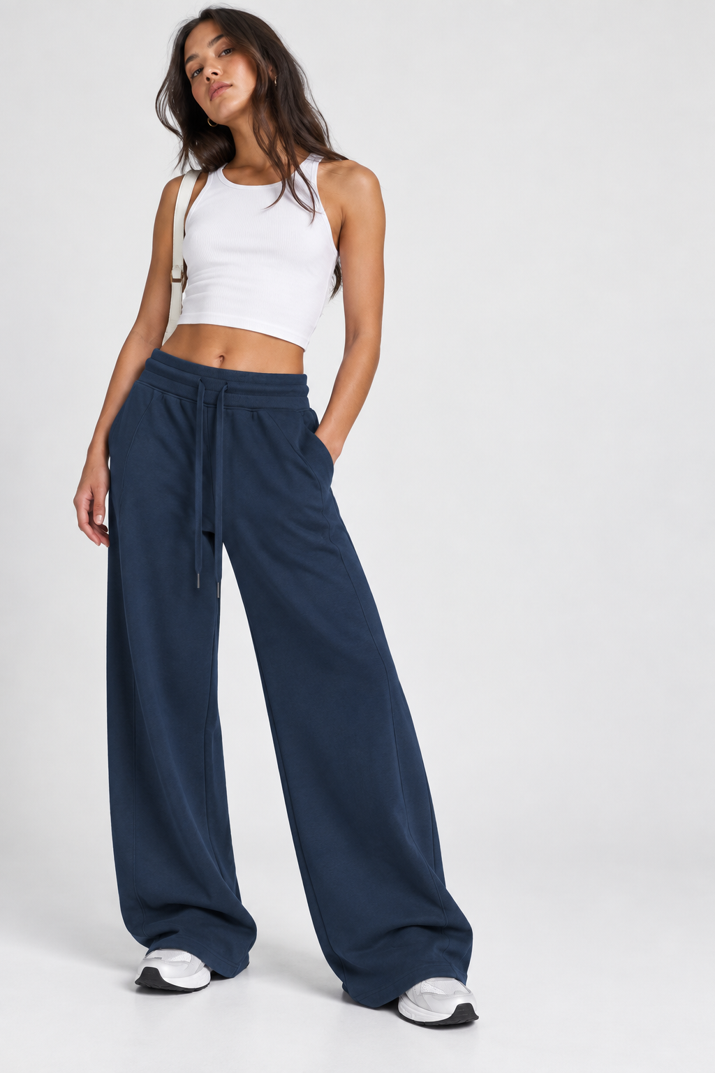 Wide Leg Fleece Joggers