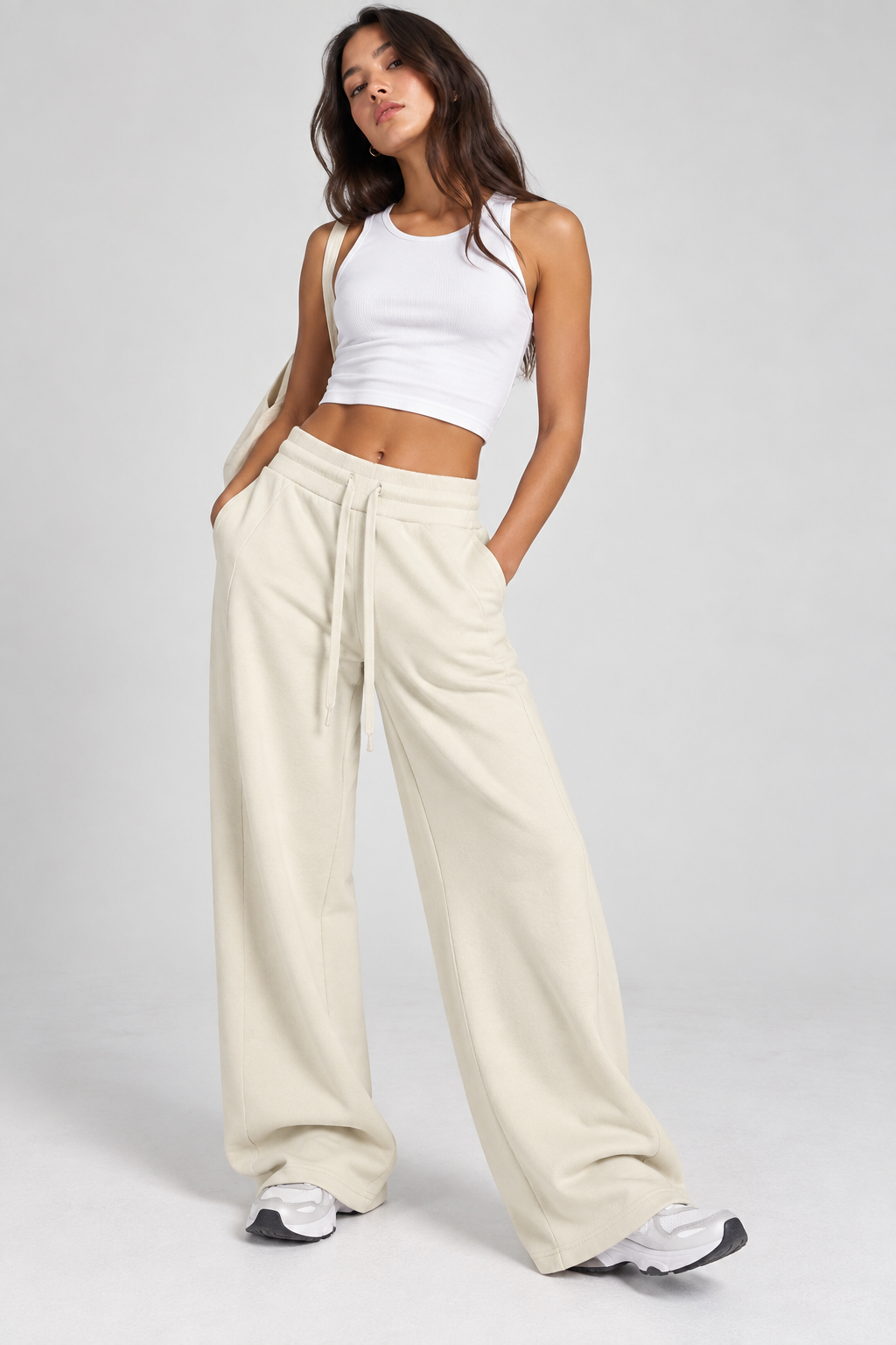 Wide Leg Fleece Joggers