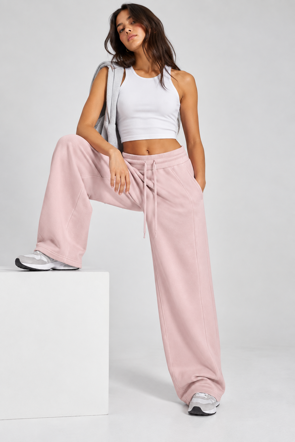 Wide Leg Fleece Joggers