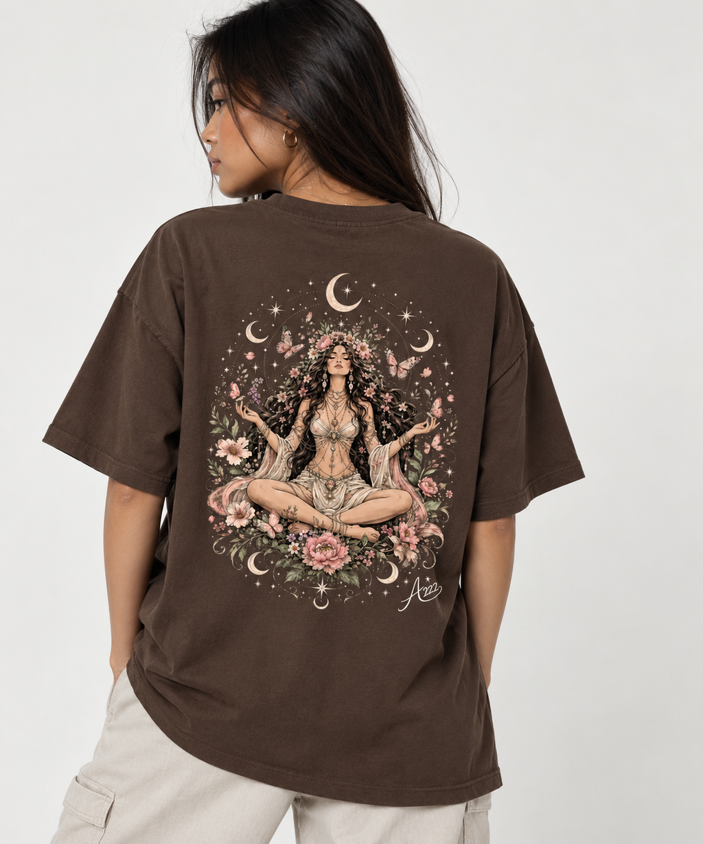 Bloom Goddess Pure Cotton Oversized T-Shirt