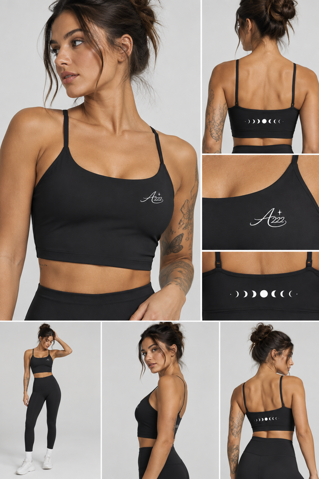 Moon Phase Back Sports Bra