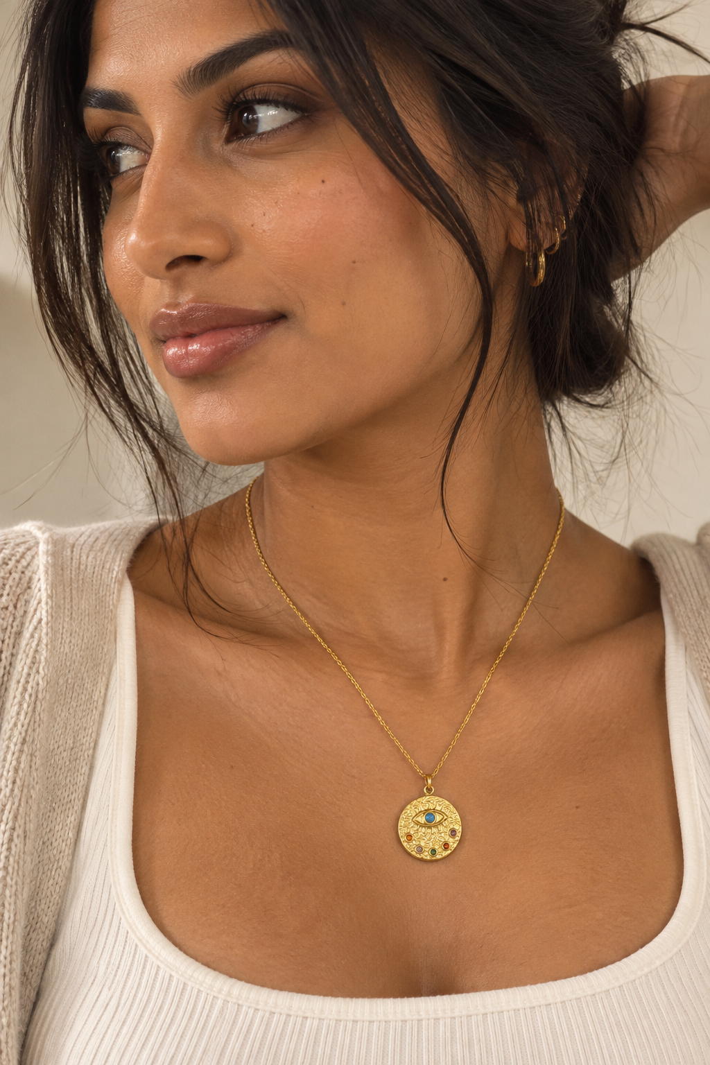 Prismatic Eye Pendant Necklace
