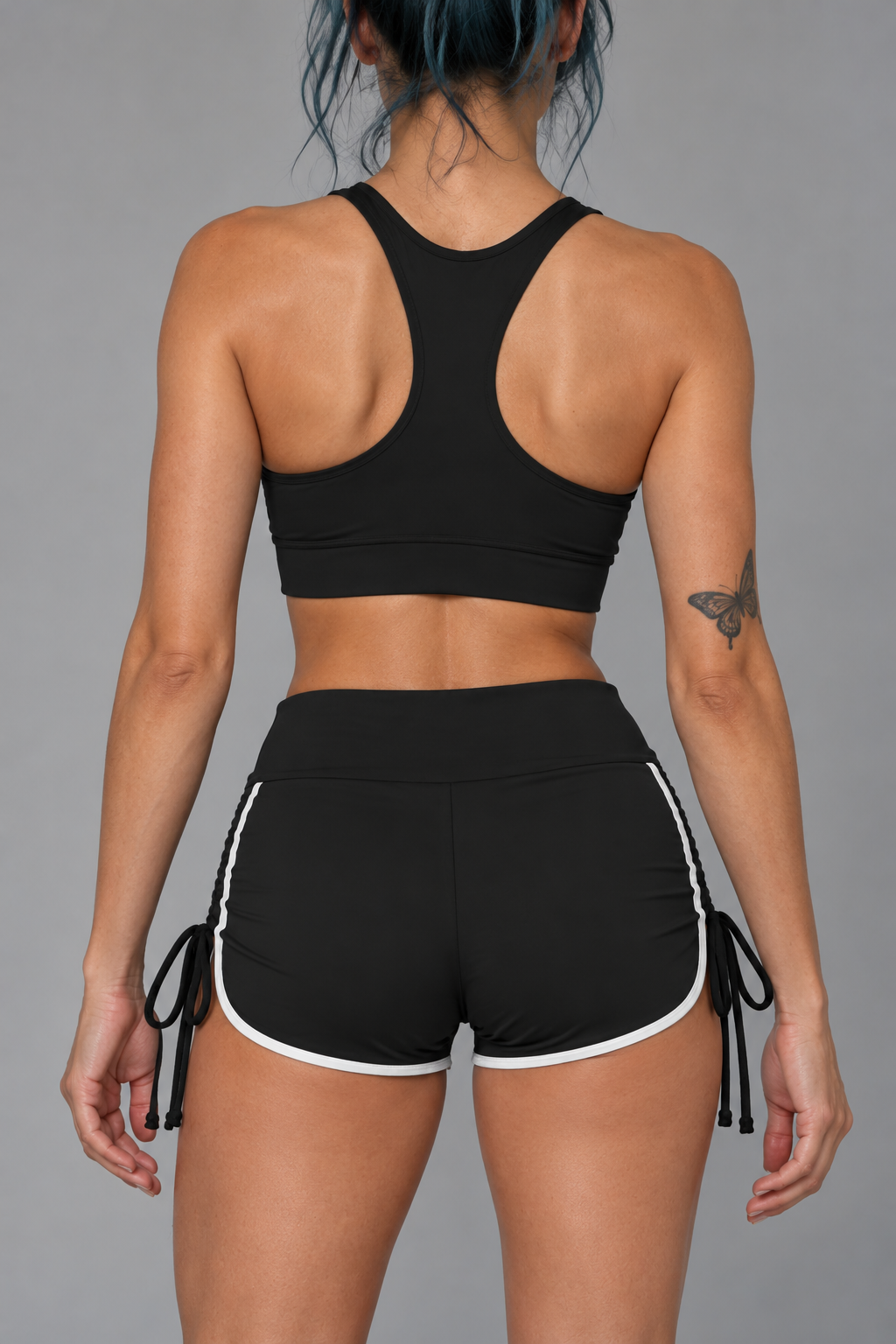 Antisocial High Waisted Yoga Shorts
