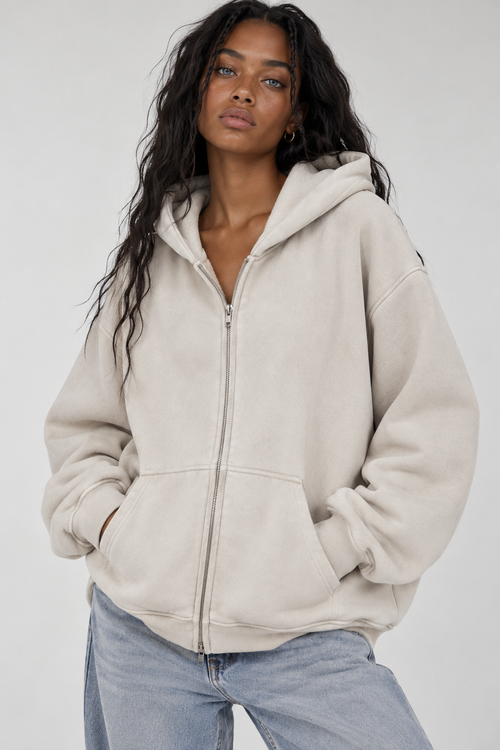 Aquarius Zip Up Fleece Hoodie