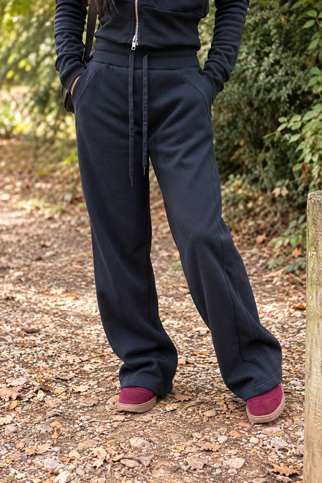 Wide Leg Fleece Joggers