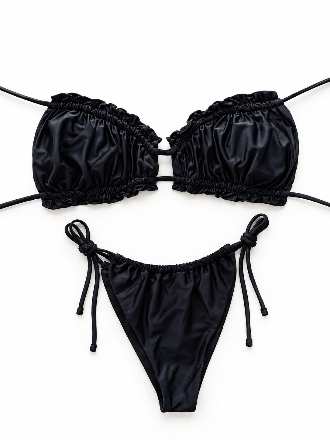 Frill Trill Halter Neck Bikini Set