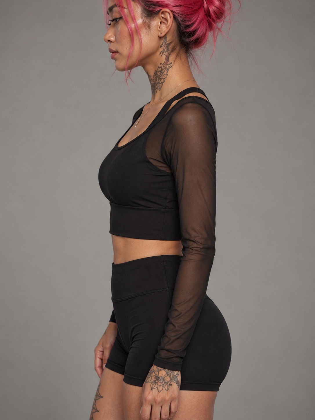 Shadow Veil Mesh Active T-Shirt