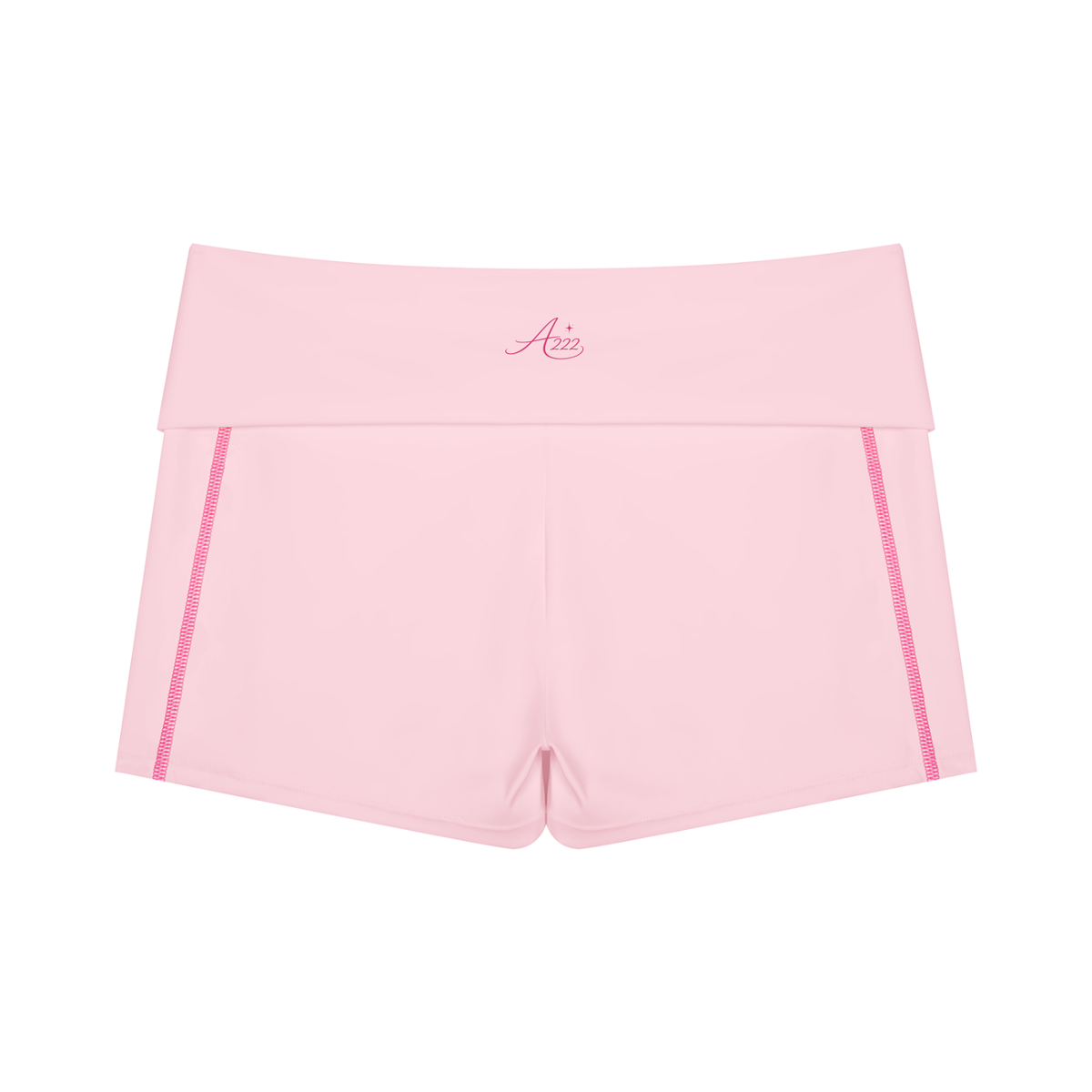 Pink Piping Foldover Shorts