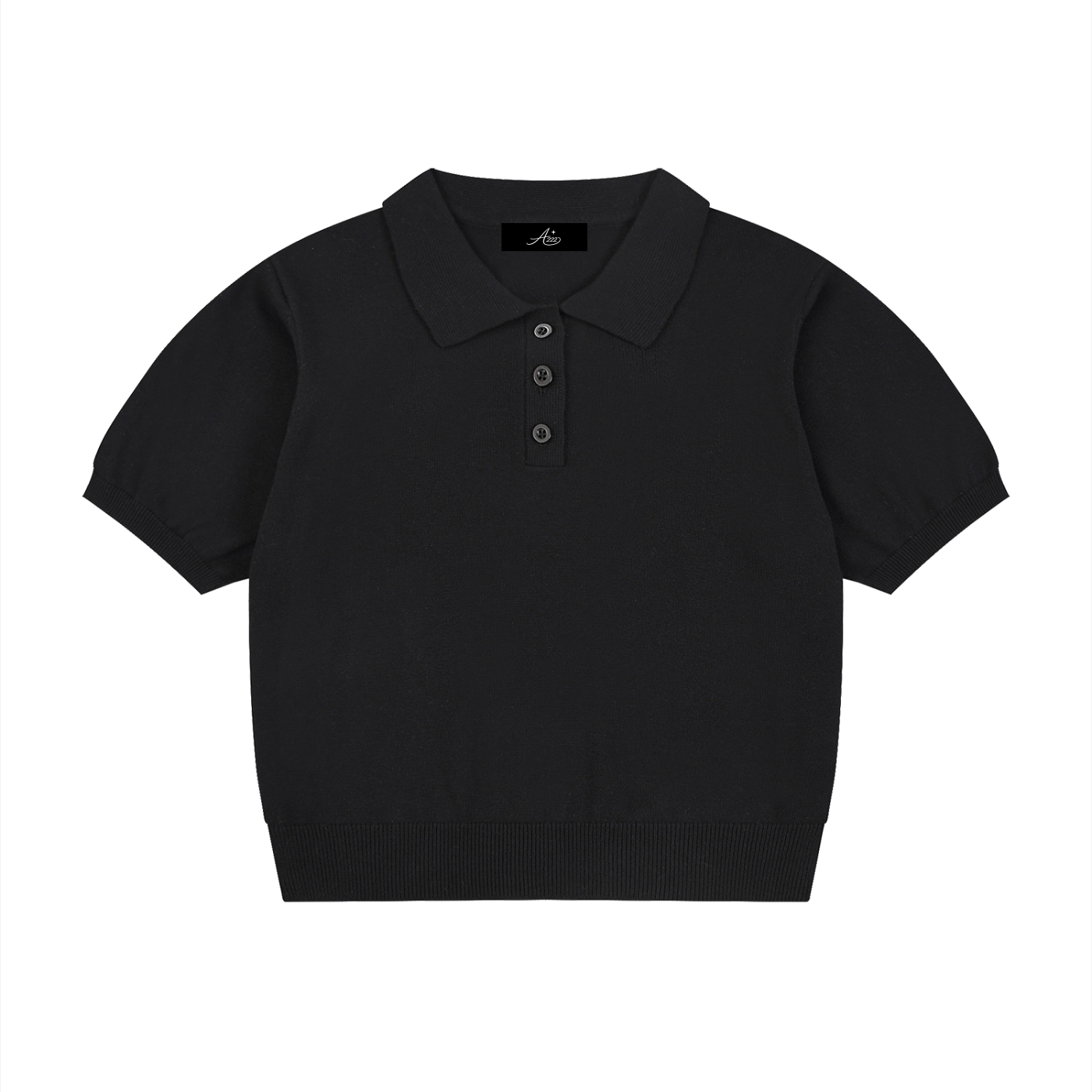 Pure Cotton Knit Polo Shirt