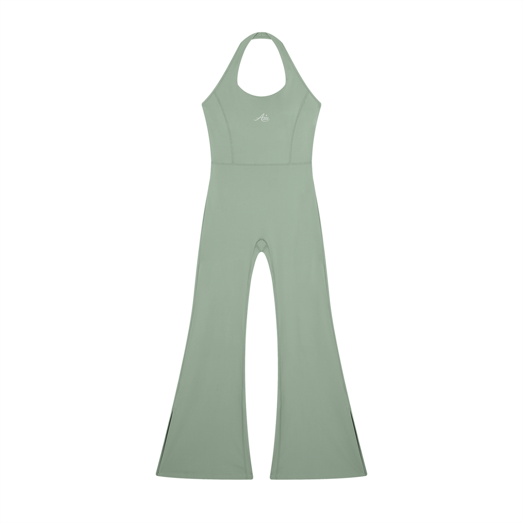 Sage Halter Flared Jumpsuit