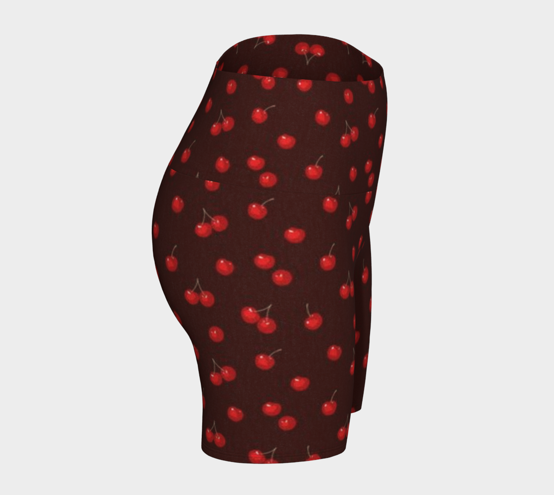 Cherry Chocolate Yoga Shorts