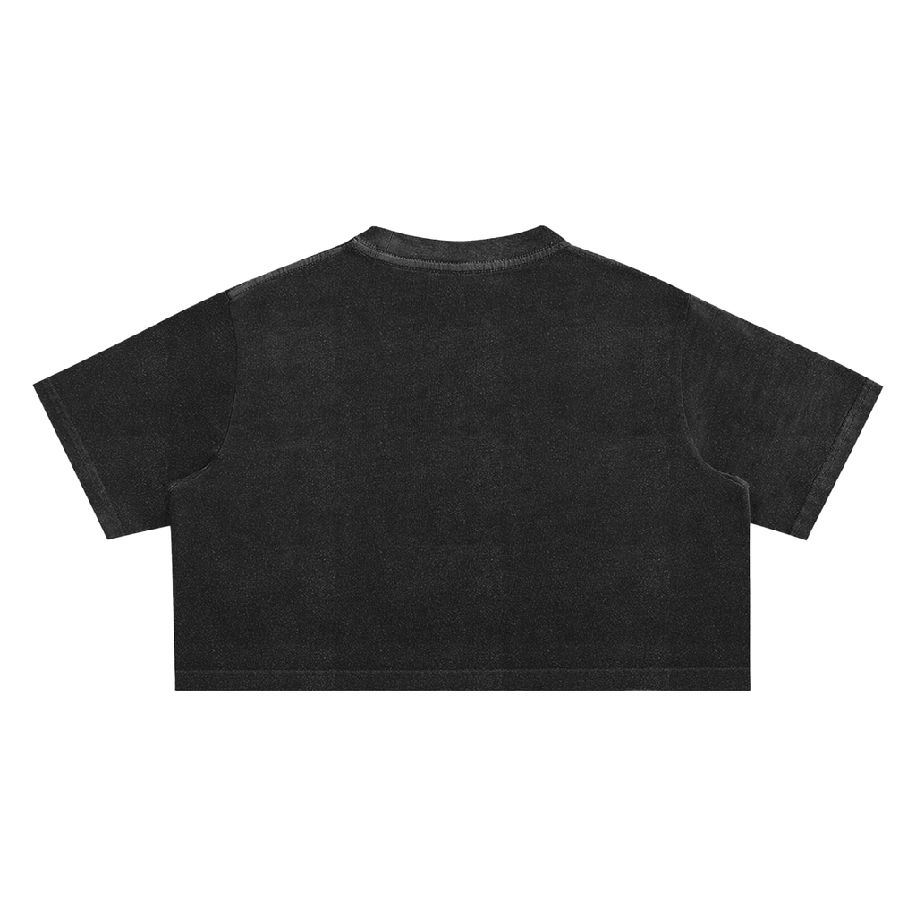 Wicca Wheel of Year Snow Washed Crop Top