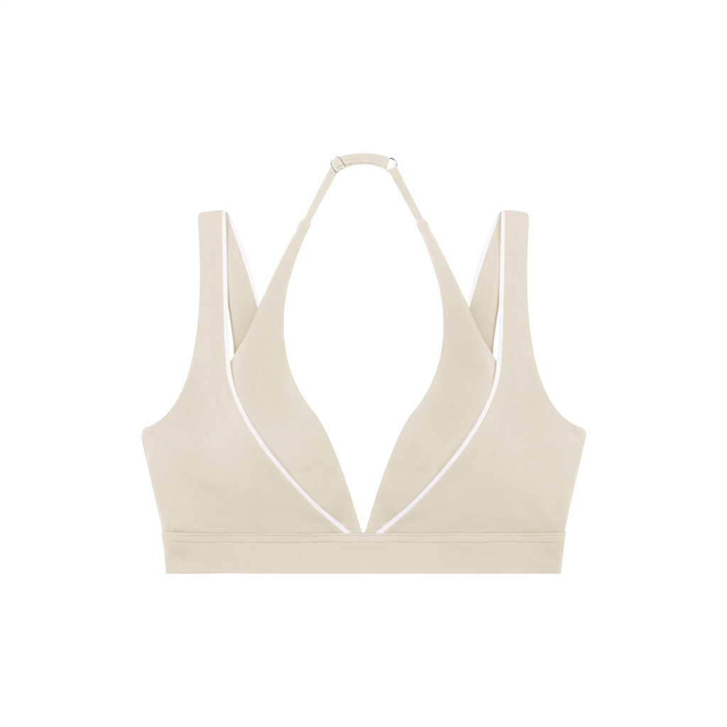 Nude Halter Neck Yoga Sports Bra