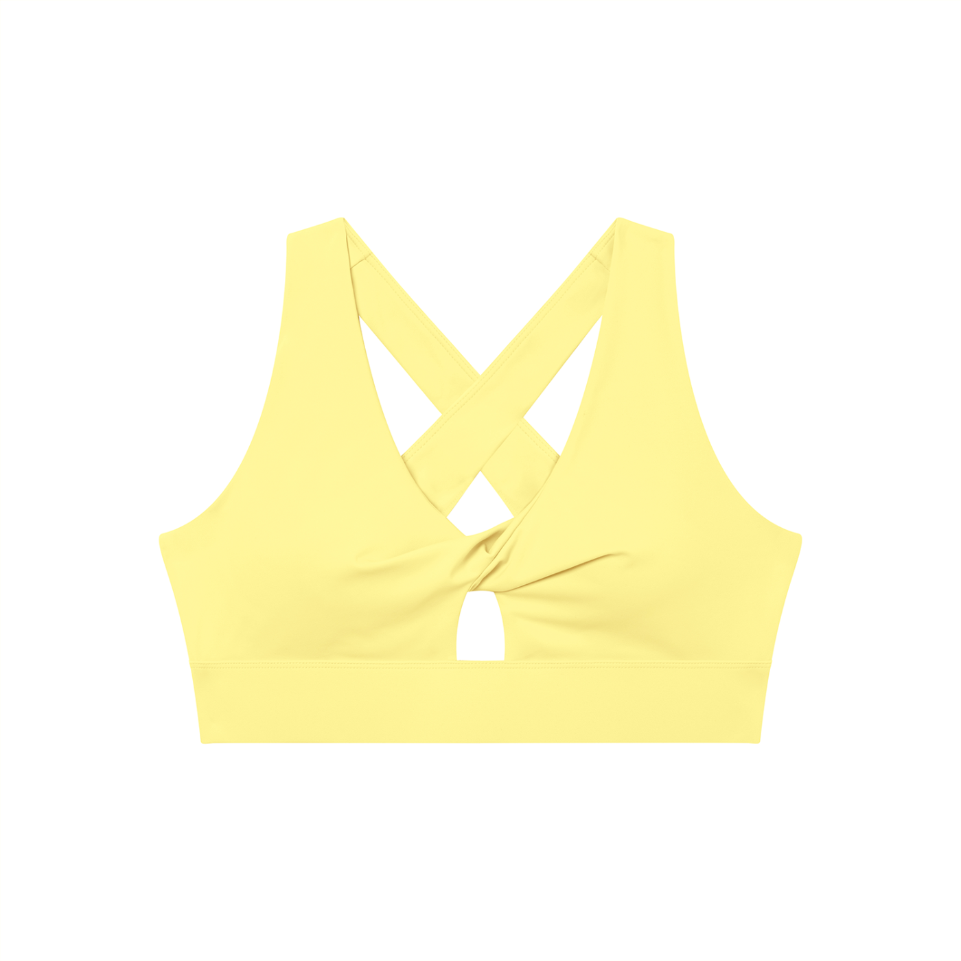 Lemon Sorbet 🍋 Twist Front V-Neck Sports Bra