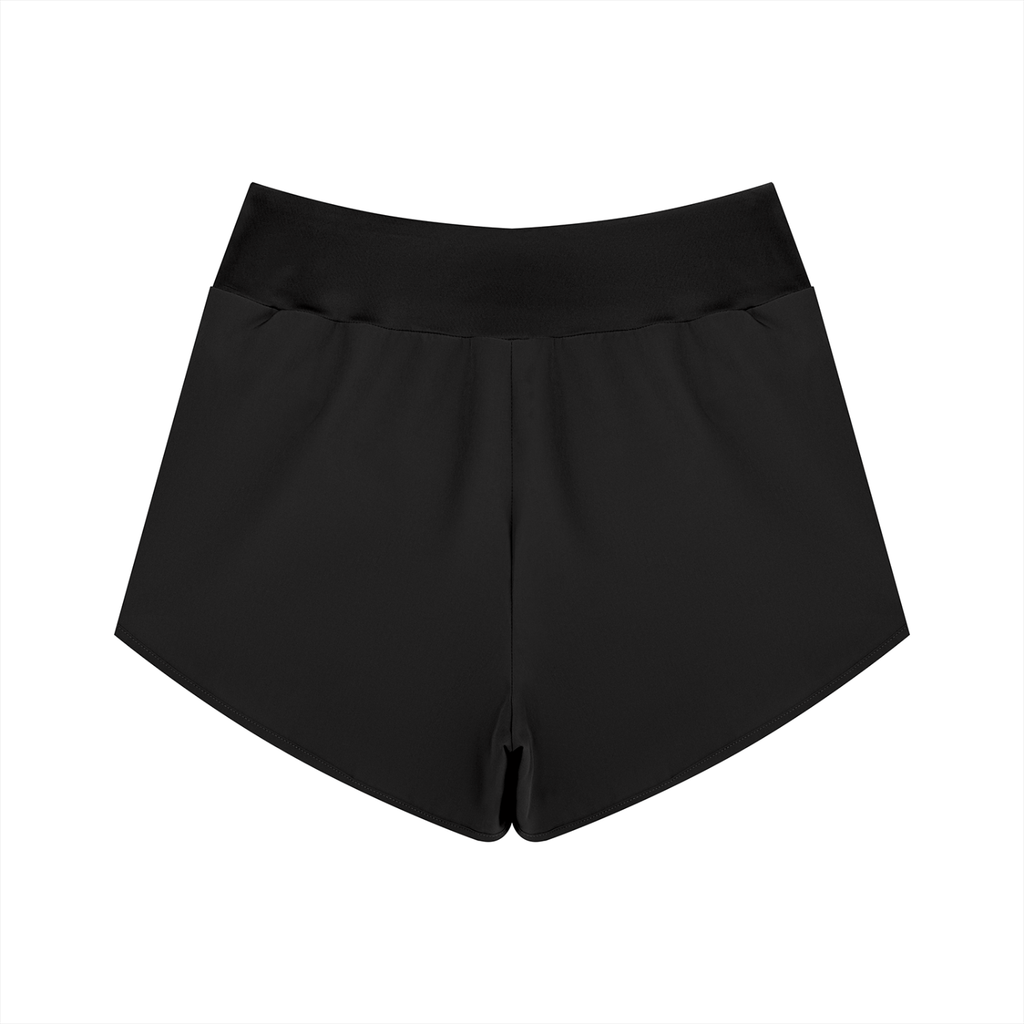 Leopard Logo Loose Fit Yoga Shorts