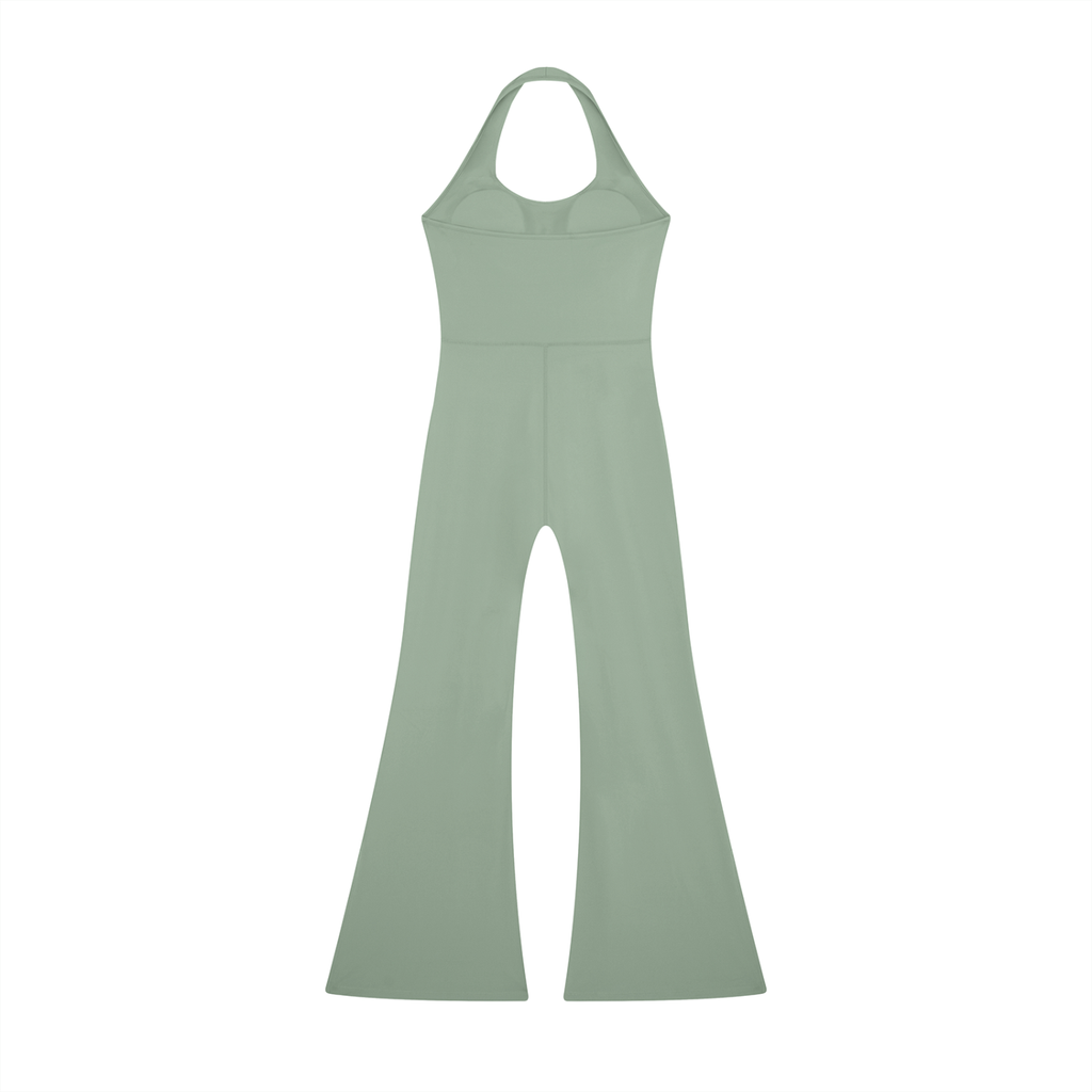 Sage Halter Flared Jumpsuit