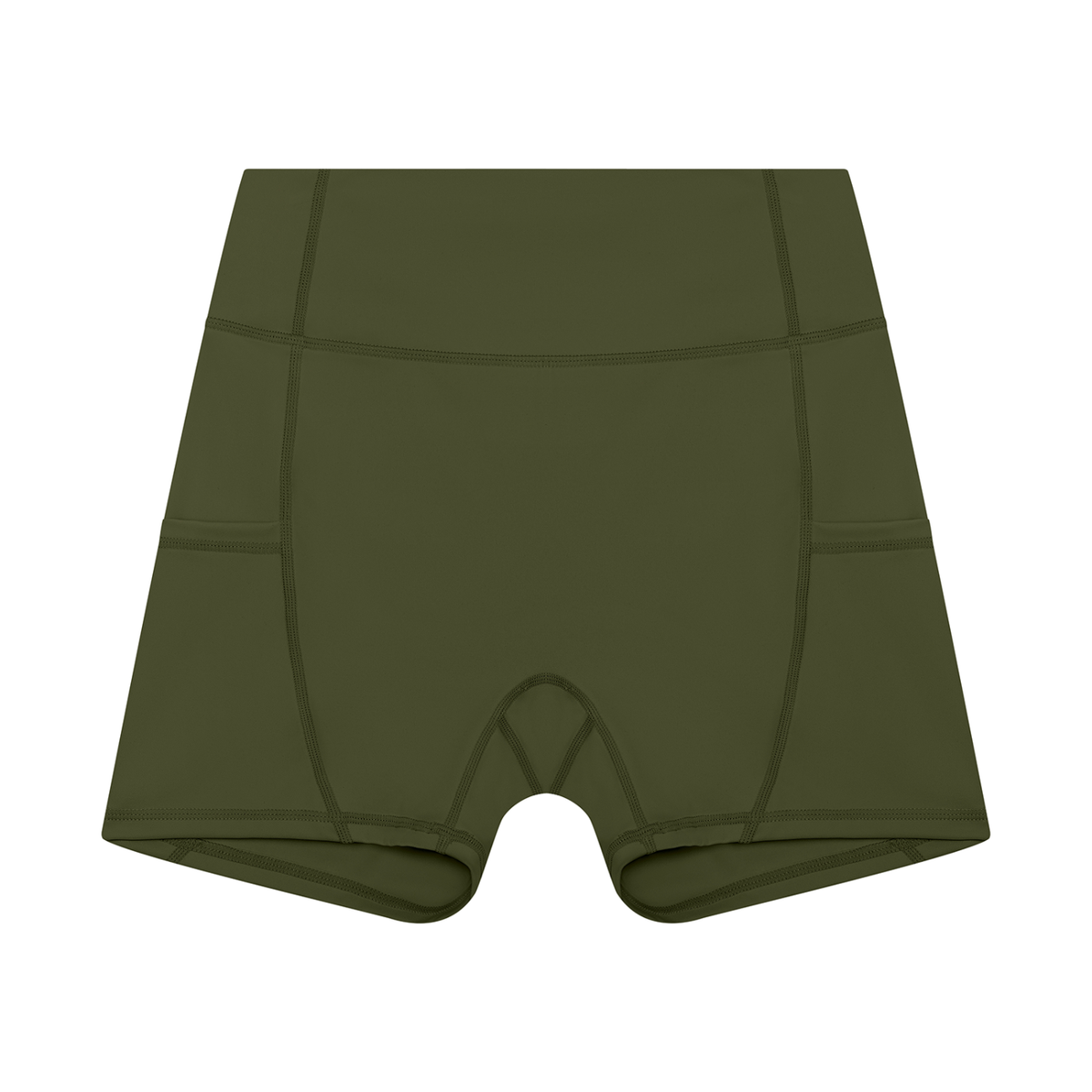 Olive 🫒 High Rise Pocket Shorts