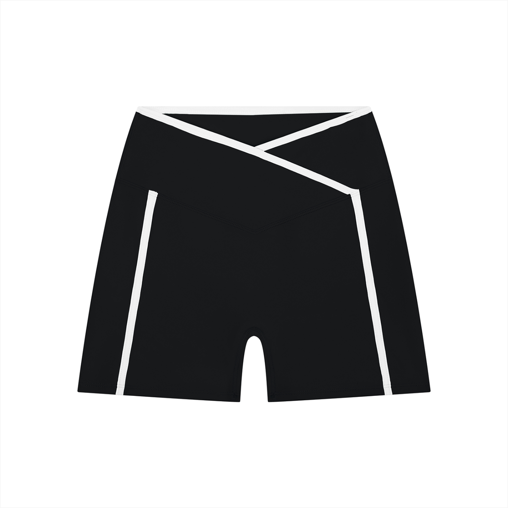 High Rise Colour Block Yoga Shorts