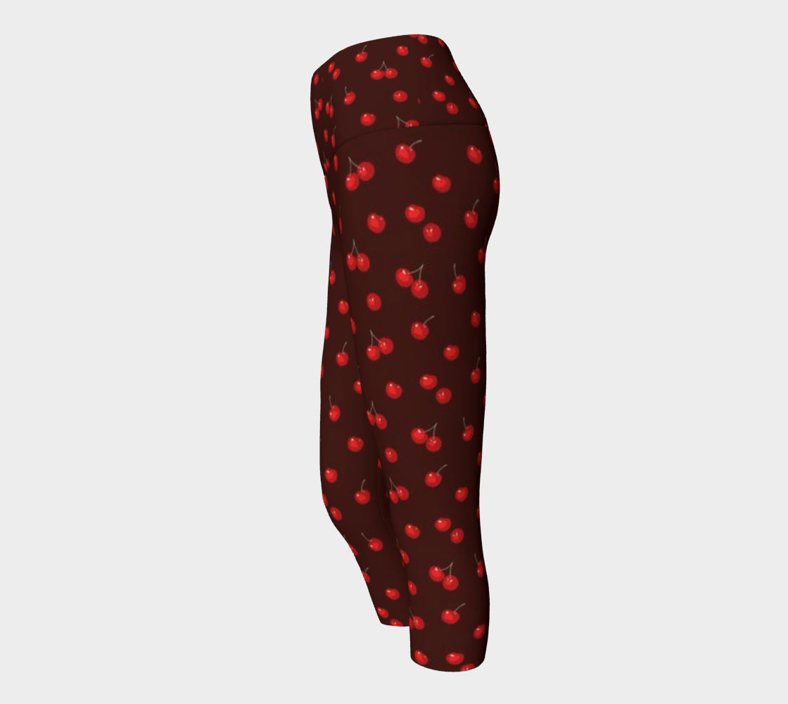 Cherry Chocolate Capri Leggings