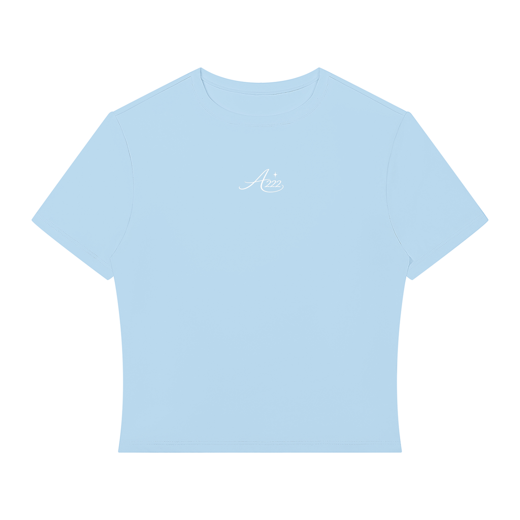 Sky Blue Performance Crop T-Shirt