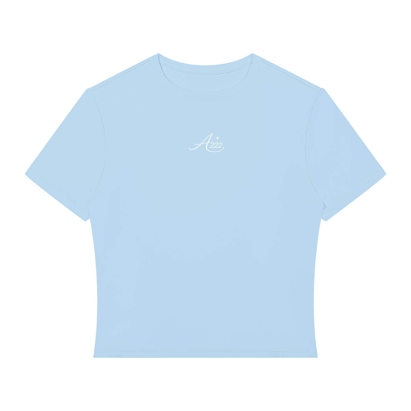 Sky Blue Performance Crop T-Shirt