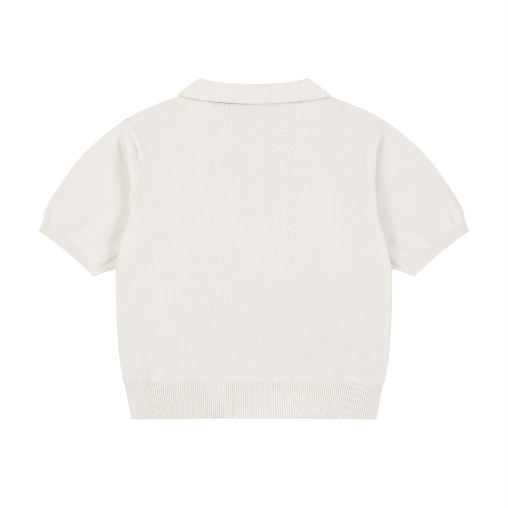 Pure Cotton Knit Polo Shirt