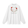 Pure Cotton Peace for Palestine Oversized Long Sleeve T-Shirt