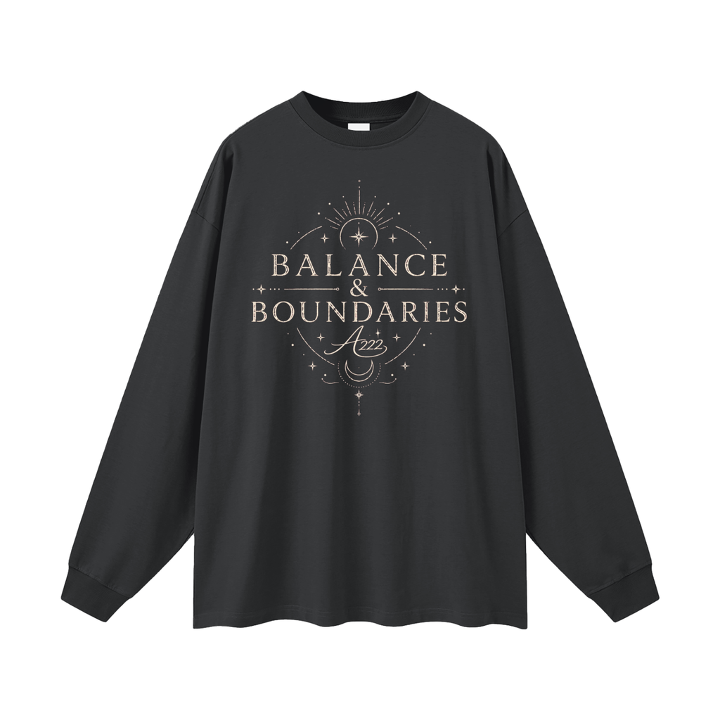 Balance & Boundaries Pure Cotton Oversize Long Sleeve T-Shirt