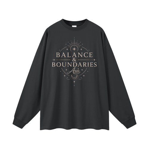 Balance & Boundaries Pure Cotton Oversize Long Sleeve T-Shirt