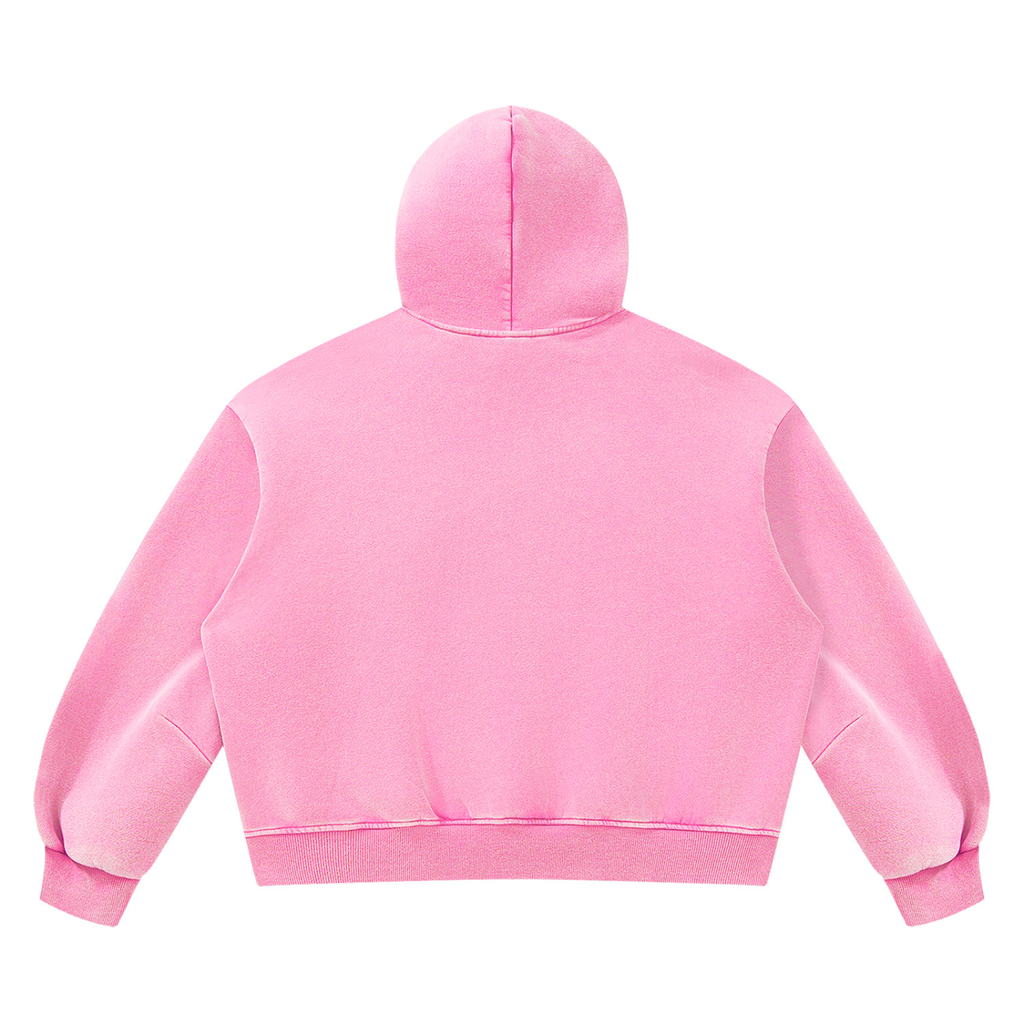 Running Late, Looking Cute Boxy Fleece Hoodie